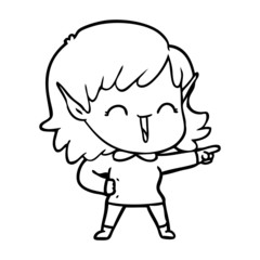 cartoon elf girl