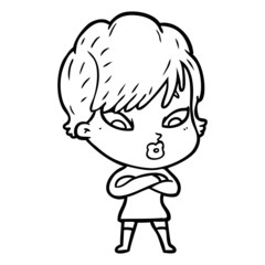 Obraz premium cartoon woman