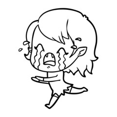 cartoon crying vampire girl