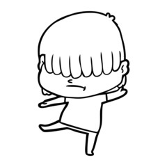cartoon boy with untidy hair