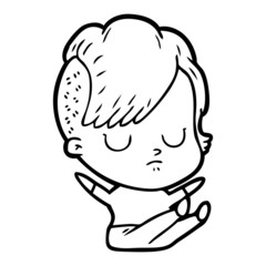 Fototapeta premium cartoon woman