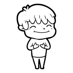 cartoon happy boy