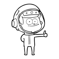 happy astronaut cartoon