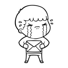 cartoon man crying