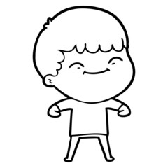 cartoon happy boy