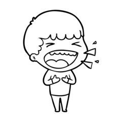 cartoon laughing man