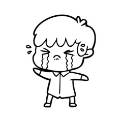 cartoon boy crying