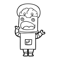 cartoon robot