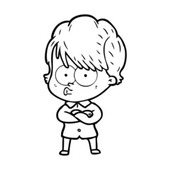 Obraz premium cartoon woman