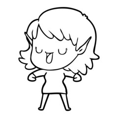 cartoon elf girl