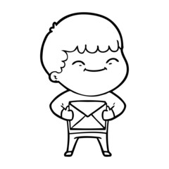 cartoon happy boy