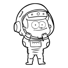 happy astronaut cartoon