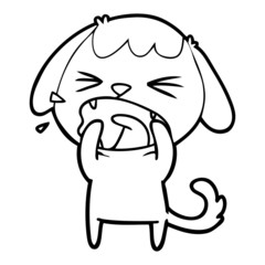 cute cartoon dog barking