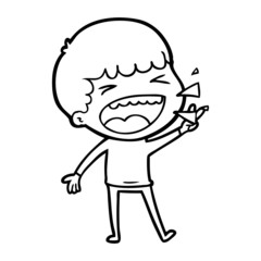 cartoon laughing man
