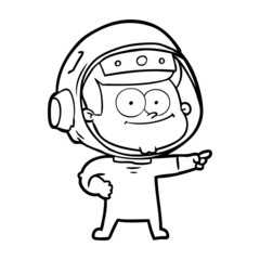 happy astronaut cartoon