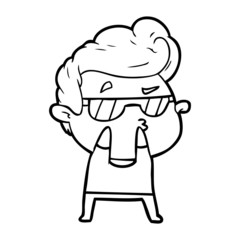 cartoon cool guy