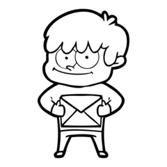 happy cartoon man