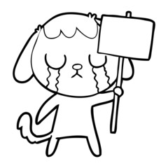 Obraz premium cute cartoon dog