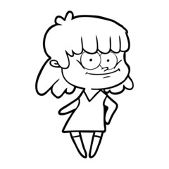 cartoon smiling woman