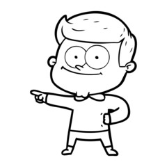 cartoon happy man