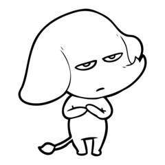 annoyed cartoon elephant