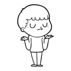 cartoon grumpy boy