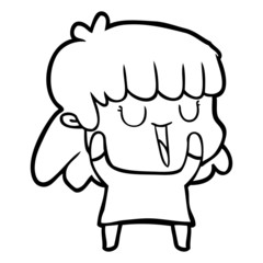 cartoon woman
