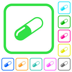Pill vivid colored flat icons