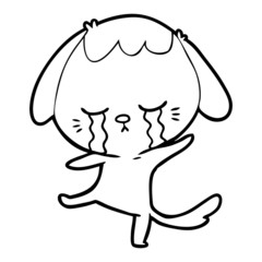 cartoon dog crying