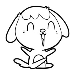 cute cartoon dog crying