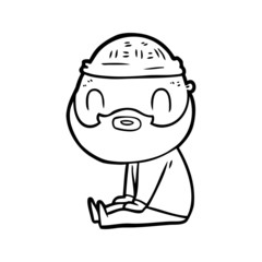 cartoon bearded man