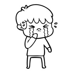 cartoon boy crying