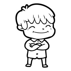 cartoon happy boy