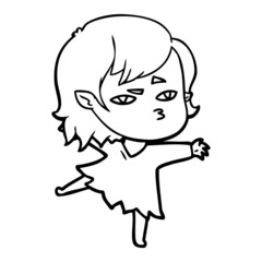 cartoon vampire girl