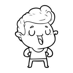 happy cartoon man