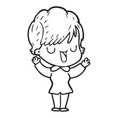 cartoon woman talking