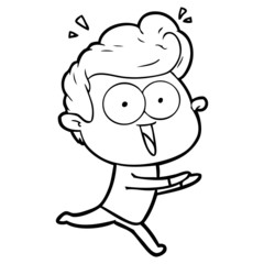 cartoon staring man