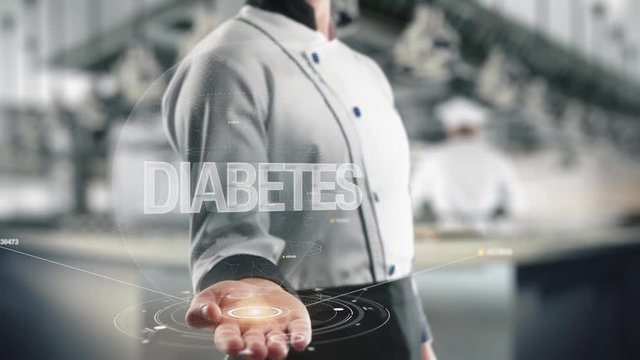 Chef holding in hand Diabetes