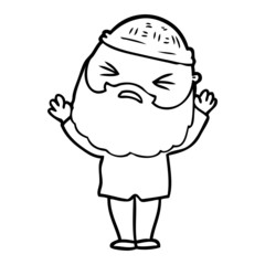 cartoon man with beard