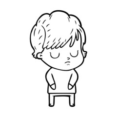 cartoon woman