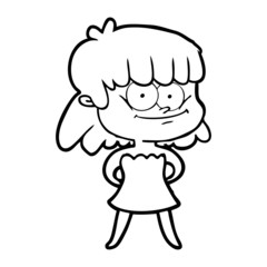 cartoon smiling woman