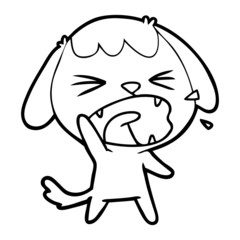 Fototapeta premium cute cartoon dog barking