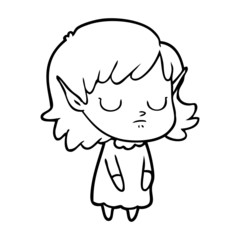 Obraz premium cartoon elf girl