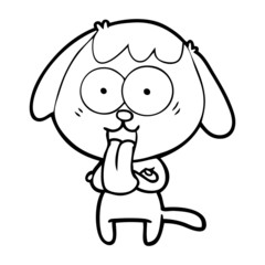 Obraz premium cute cartoon dog