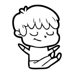 Fototapeta premium cartoon happy boy