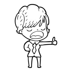 Fototapeta premium cartoon woman talking