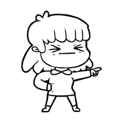 cartoon woman
