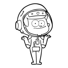 happy astronaut cartoon