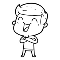 cartoon man laughing