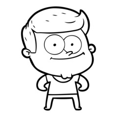 cartoon happy man